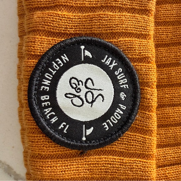 Yellow Ribbed Surf Beanie - Picture 3 of 3